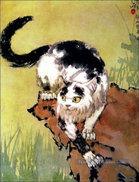 XU Beihong chat 2 ancienne Chine à l’encre Peinture à l'huile